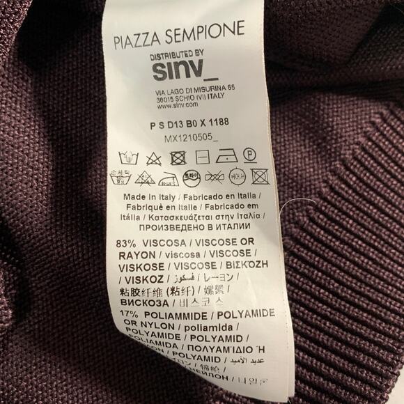 Piazza Sempione L Womens Colorblock Knit Turtleneck Sweater Navy Brown - Picture 8 of 9